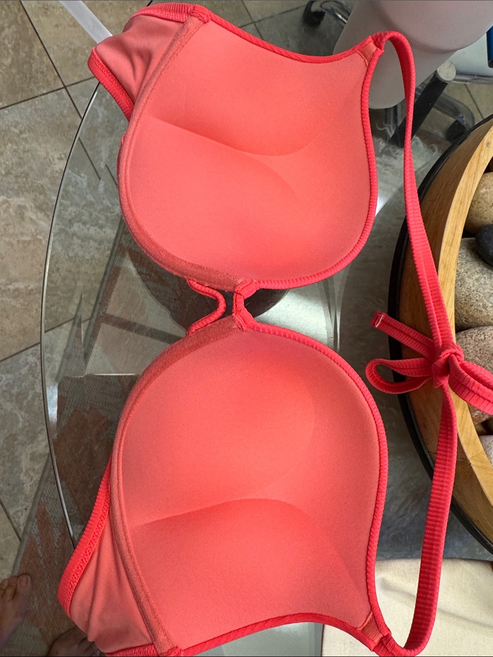Bright Neon Pink Halter Push-Up Bra - Picture 8 of 12